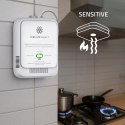 Qoltec Certyfikowany Czujnik wycieku gazu ziemnego | detektor CH4 | NG | alarm 85dB | LED