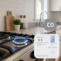 Qoltec Certyfikowany bezprzewodowy Czujnik tlenku węgla (czadu) z baterią | detektor CO | TUYA | Wi-fi | żywotność sensora 10 la