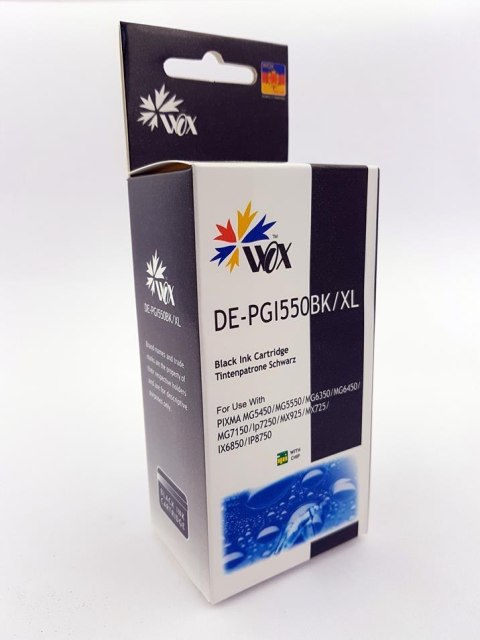 Tusz Wox Black CANON PGI 550BK XL zamiennik PGI550BK Tusz Wox Black CANON PGI 550BK XL zamiennik PGI550BK