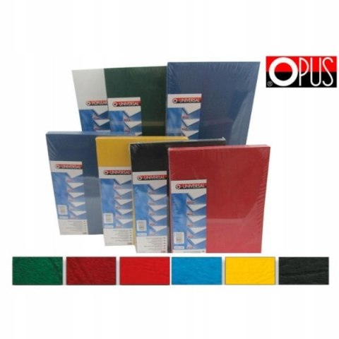 Okładki do bindowania Opus Universal 100 szt Faktura skóry Czerwone Okładki do bindowania Opus Universal 100 szt Faktura skóry Czerwone