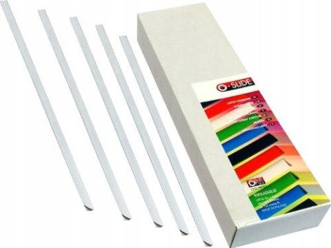 Listwy wsuwane Opus O.SLIDE - A4 - 50 sztuk 3mm do 10 kartek - Białe Listwy wsuwane Opus O.SLIDE - A4 - 50 sztuk 3mm do 10 kartek - Białe