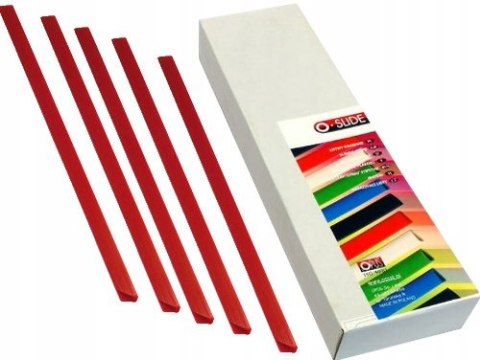 Listwy wsuwane Opus O.SLIDE - A4 - 50 sztuk 10mm do 50 kartek - Czerwone Listwy wsuwane Opus O.SLIDE - A4 - 50 sztuk 10mm do 50 kartek - Czerwone