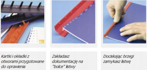 Listwy zamykane do bindowania 5mm /50szt białe Listwy zamykane do bindowania 5mm /50szt białe