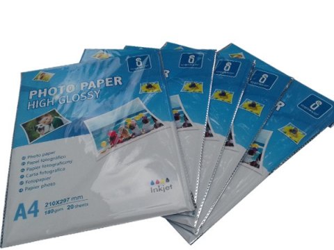Profesjonalny papier fotograficzny A4 180g High Glossy MegaPaka 100 ark Profesjonalny papier fotograficzny A4 180g High Glossy MegaPaka 100 ark