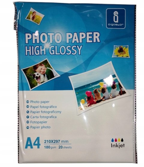 Profesjonalny papier fotograficzny A4 180g High Glossy MegaPaka 100 ark Profesjonalny papier fotograficzny A4 180g High Glossy MegaPaka 100 ark