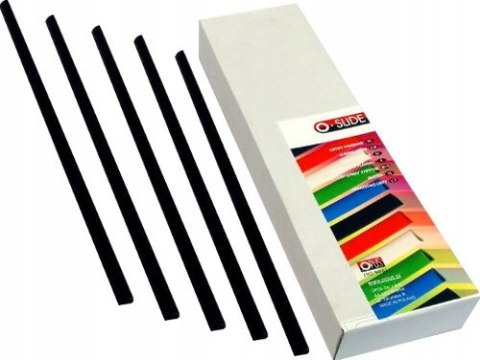 Listwy wsuwane Opus O.SLIDE - A4 - 50 sztuk 15mm do 70 kartek - Czarne Listwy wsuwane Opus O.SLIDE - A4 - 50 sztuk 15mm do 70 kartek - Czarne