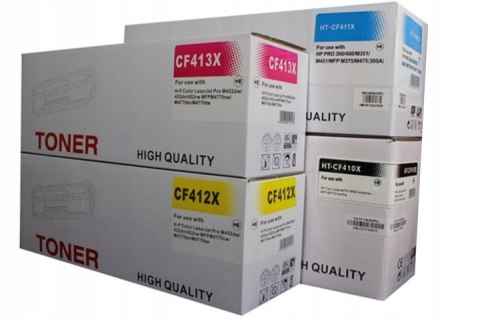 4x Wysokowydajny Toner do HP 410X, HP CF410X - CF413X, HP M377, M452, M477 4x Wysokowydajny Toner do HP 410X, HP CF410X - CF413X, HP M377, M452, M477