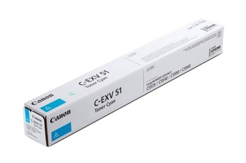 Oryginalny Toner Cyan Canon ADV iR-C5535, iR-C5540, iR-C5550, iR-C5560 (C-EXV51C, CEXV51C, 0482C002) Oryginalny Toner Cyan Canon ADV iR-C5535, iR-C5540, iR-C5550, iR-C5560 (C-EXV51C, CEXV51C, 0482C002)
