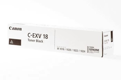 Oryginalny Toner Czarny Canon iR1018, iR1020, iR1022, iR1024 (C-EXV18, CEXV18, 0386B002) Oryginalny Toner Czarny Canon iR1018, iR1020, iR1022, iR1024 (C-EXV18, CEXV18, 0386B002)