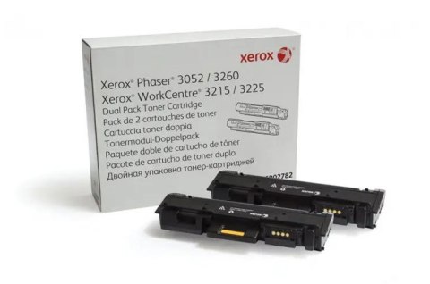 Oryginalny Toner Czarny Xerox Phaser 3052, 3260, WorkCentre 3215, 3225 (106R02782) (DWUPAK) Oryginalny Toner Czarny Xerox Phaser 3052, 3260, WorkCentre 3215, 3225 (106R02782) (DWUPAK)