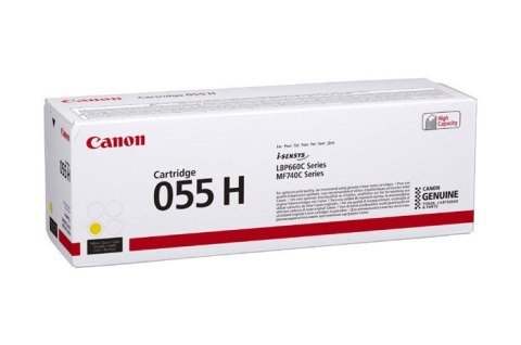 Oryginalny Toner Yellow Canon i-SENSYS LBP660C, MF740C series (CRG055H, CRG-055H, 3017C002) Oryginalny Toner Yellow Canon i-SENSYS LBP660C, MF740C series (CRG055H, CRG-055H, 3017C002)