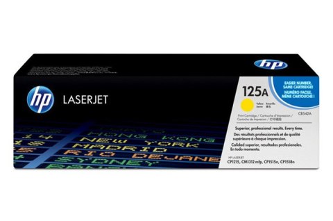 Oryginalny Toner Yellow HP Color LaserJet CM1312, CP1215, CP1515, CP1518 (125A CB542A) Oryginalny Toner Yellow HP Color LaserJet CM1312, CP1215, CP1515, CP1518 (125A CB542A)