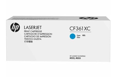 Oryginalny Toner Cyan HP Color LaserJet Enterprise M552 (508XC CF361XC), kompatybilne z CF361X Oryginalny Toner Cyan HP Color LaserJet Enterprise M552 (508XC CF361XC), kompatybilne z CF361X