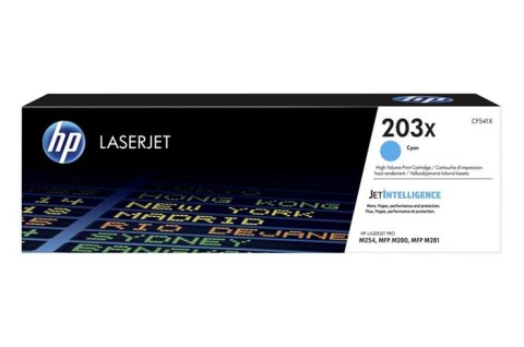 Oryginalny Toner Cyan HP Color LaserJet M254, MFP M280, MFP M281 (203X CF541X) Oryginalny Toner Cyan HP Color LaserJet M254, MFP M280, MFP M281 (203X CF541X)