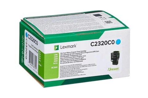 Oryginalny Toner Cyan Lexmark C2325 (C2320C0) Oryginalny Toner Cyan Lexmark C2325 (C2320C0)