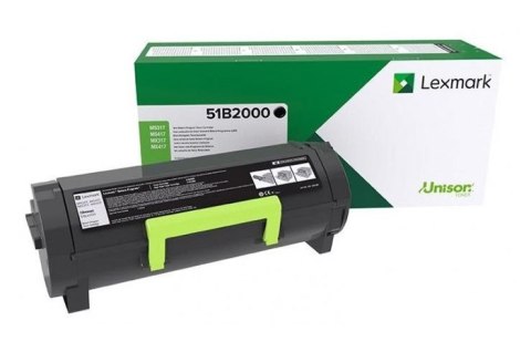 Oryginalny Toner Czarny Lexmark MS317, MS417, MS517, MS617, MX317, MX417, MX517, MX617 (51B2000) Oryginalny Toner Czarny Lexmark MS317, MS417, MS517, MS617, MX317, MX417, MX517, MX617 (51B2000)