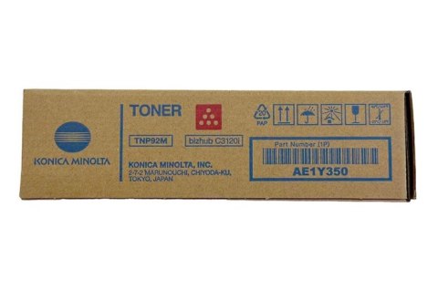 Oryginalny Toner Magenta Konica Minolta Bizhub C3120i (TNP92M, TNP-92M, AE1Y350) Oryginalny Toner Magenta Konica Minolta Bizhub C3120i (TNP92M, TNP-92M, AE1Y350)