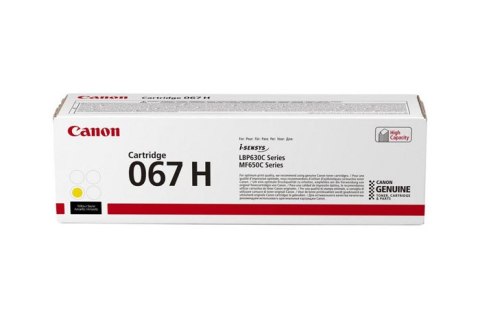 Oryginalny Toner Yellow Canon i-SENSYS LBP630C, MF650C series (CRG067H, CRG-067H, 5103C002) Oryginalny Toner Yellow Canon i-SENSYS LBP630C, MF650C series (CRG067H, CRG-067H, 5103C002)