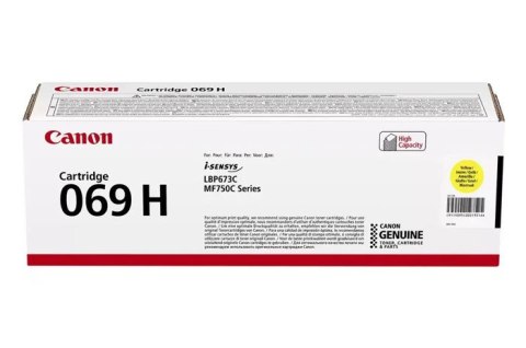 Oryginalny Toner Yellow Canon i-SENSYS MF752, MF754, LBP673 (CRG069H, CRG-069H, 5095C002) Oryginalny Toner Yellow Canon i-SENSYS MF752, MF754, LBP673 (CRG069H, CRG-069H, 5095C002)
