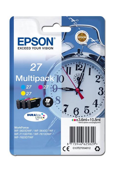 Oryginalny Tusz CMY Epson 27 (T2705, C13T27054012) Oryginalny Tusz CMY Epson 27 (T2705, C13T27054012)