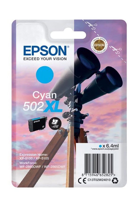 Oryginalny Tusz Cyan Epson 502XL (T02W2, C13T02W24010) Oryginalny Tusz Cyan Epson 502XL (T02W2, C13T02W24010)