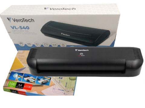 Laminator A4 Verotech VL-540. Nowy model + zestaw 140 folii !