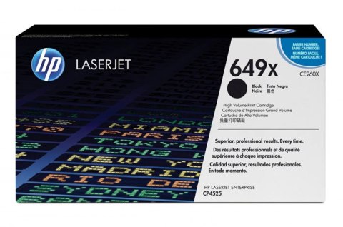 Oryginalny Toner Black HP Color LaserJet CP4520, Enterprise CP4525 (649X CE260X) Oryginalny Toner Black HP Color LaserJet CP4520, Enterprise CP4525 (649X CE260X)