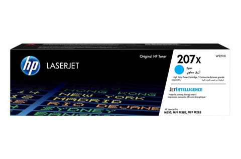 Oryginalny Toner Cyan HP Color LaserJet Pro M255, MFP M282, MFP M283, M283 (207X W2211X) Oryginalny Toner Cyan HP Color LaserJet Pro M255, MFP M282, MFP M283, M283 (207X W2211X)