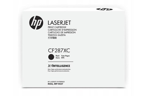 Oryginalny Toner Czarny HP LaserJet Enterprise M501, M506, M527 (87XC CF287XC), kompatybilne z CF287X