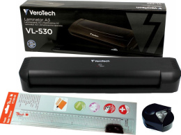 Szybki Laminator A3 Verotech VL-530 + Trymer + Zaokraglacz narożników + Folie A3 / A4 gratis