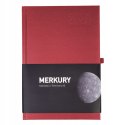 Kalendarz książkowy A5 2026 dzienny dla biznesmenów Opus Merkury Bordowy