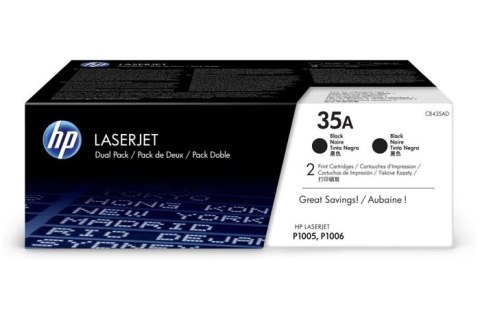 Oryginalny Toner Czarny HP LaserJet P1005, P1006 (35A CB435AD) (DWUPAK), kompatybilne z CB435A Oryginalny Toner Czarny HP LaserJet P1005, P1006 (35A CB435AD) (DWUPAK), kompatybilne z CB435A