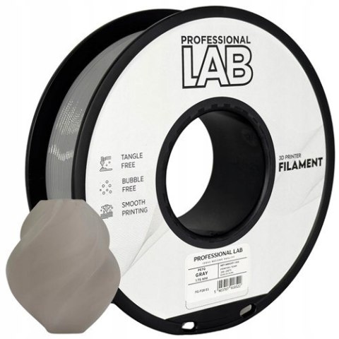 Profesjonalny Filament PETG Szary Gray 1kg netto 1,75mm Professjonal LAB