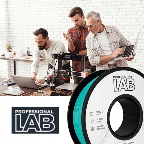 Profesjonalny Filament PLA Cyan 1kg netto 1,75mm Professjonal LAB