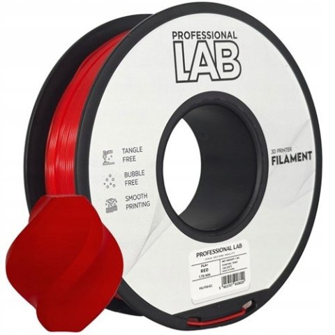 Profesjonalny Filament PLA META Czerwony 1kg 1,75mm Professjonal LAB