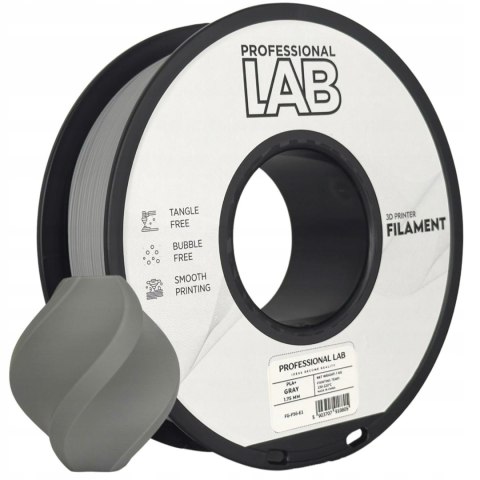 Profesjonalny Filament PLA META Szary 1kg netto 1,75mm Professjonal LAB