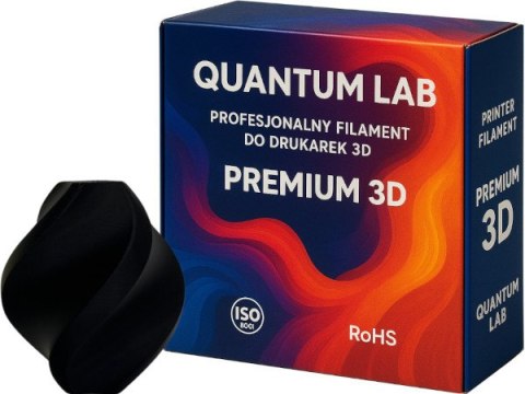 Profesjonalny Filament PLA Silk Black / Czarny 1kg 1,75mm Professjonal LAB