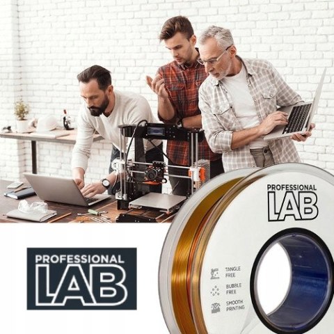 Profesjonalny Filament PLA Silk Tri Color Czerwony Żółty Niebieski 1kg