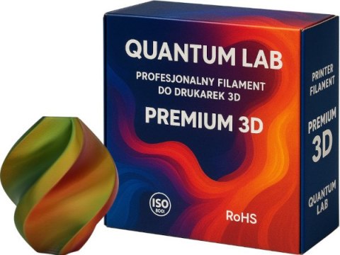 Profesjonalny Filament PLA Silk Tri Color Czerwony Żółty Zielony 1kg 1,75mm
