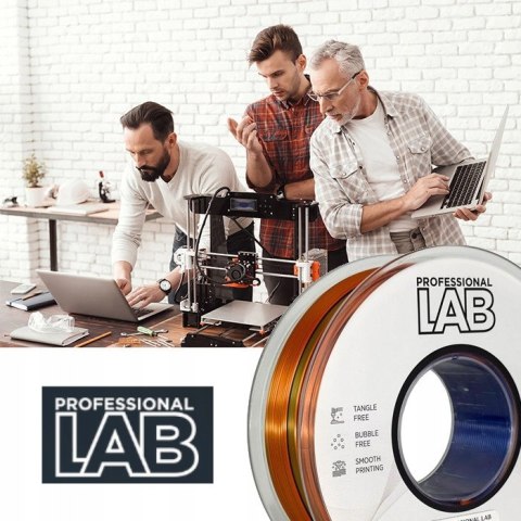Profesjonalny Filament PLA Silk Tri Color Pomarańczowo Niebiesko Zielony