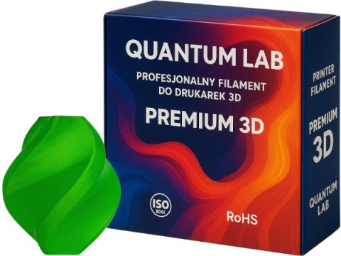 Profesjonalny Filament PLA Silk Zielony Green 1kg netto 1,75mm Quantum