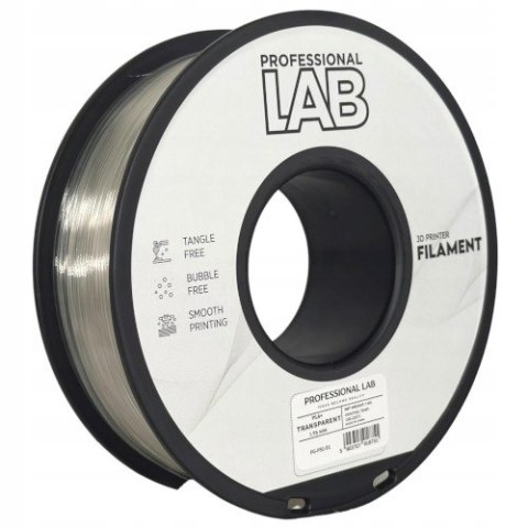Profesjonalny Filament PLA+ Transparentny 1kg 1,75mm Professjonal LAB