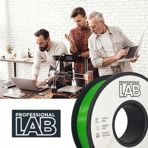 Profesjonalny Filament PLA+ Zielony 1kg netto 1,75mm Professjonal LAB