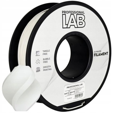 Professjonal LAB Filament PLA Matte Biały / Biały Matowy 1Kg 1,75mm