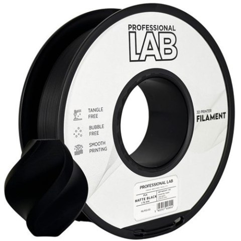 Professjonal LAB Filament PLA Matte Black / Czarny Matowy1Kg 1,75mm