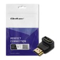Qoltec Adapter HDMI A męski | HDMI A żeński | kątowy
