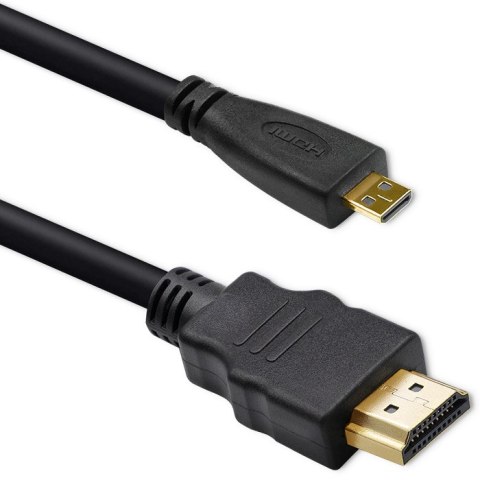 Qoltec Kabel HDMI | Micro HDMI | High speed | 4K | 30Hz | GOLD | 1.5m