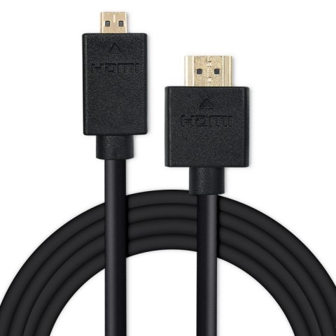 Qoltec Kabel HDMI | Micro HDMI | High speed | 4K | 30Hz | GOLD | 1.5m
