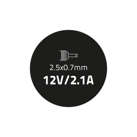 Qoltec Ładowarka samochodowa 12V | 25W | 2.1A | 2.5x0.7