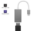 Qoltec Adapter przejściówka USB-C 3.1 | DisplayPort | 4K | MHL | Aluminiowy